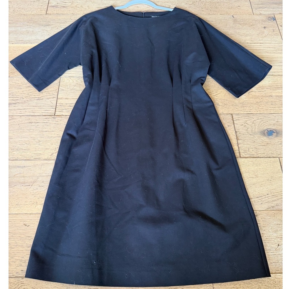 Marimekko Luminanssi Solid Dress 40 Black Excellent Cotton Stretch Shift (2017) - Picture 2 of 10